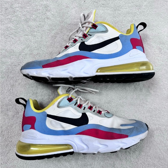 Nike Womens Air Max 270 React Blue Red Athletic Shoes Sneaker AT6174-002 Size 9 - Picture 3 of 8